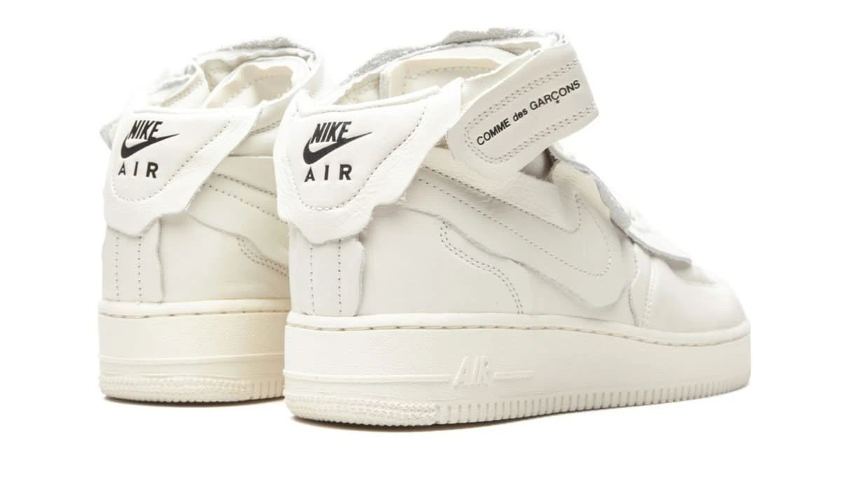 Nike Air Force 1 Mid Comme Des Garcons White 5 Nike Air Force 1 Mid Comme Des Garcons White – Image 3