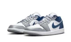 Air Jordan 1 Low White Grey Blue -MNR BOUTIQUE air jordan 1 low white grey blue 299124