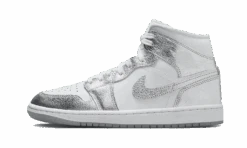 Air Jordan 1 Mid Crinkled Chrome