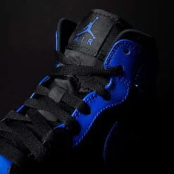 Air Jordan 1 Mid Hyper Royal Tumbled Leather -MNR BOUTIQUE air jordan 1 mid hyper royal tumbled leather 399077