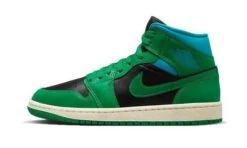 Air Jordan 1 Mid Lucky Green Aquatone