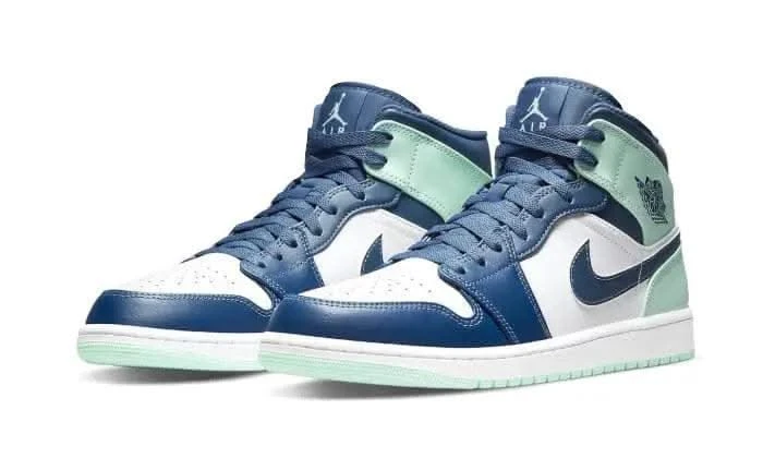 Air Jordan 1 Mid Mystic Navy Mint Foam 4 Air Jordan 1 Mid Mystic Navy Mint Foam – Image 2