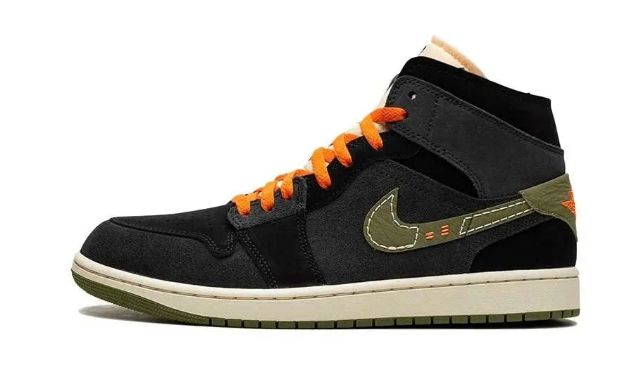 Air Jordan 1 Mid SE Craft Anthracite Light Olive 3 Air Jordan 1 Mid SE Craft Anthracite Light Olive