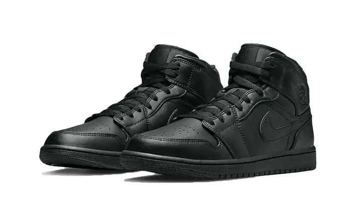 Air Jordan 1 Mid Triple Black (2022) 4 Air Jordan 1 Mid Triple Black (2022) – Image 2