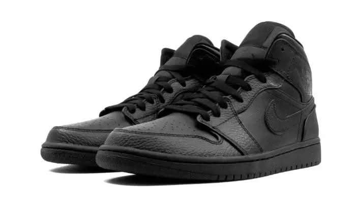 Air Jordan 1 Mid Triple Black 4 Air Jordan 1 Mid Triple Black – Image 2