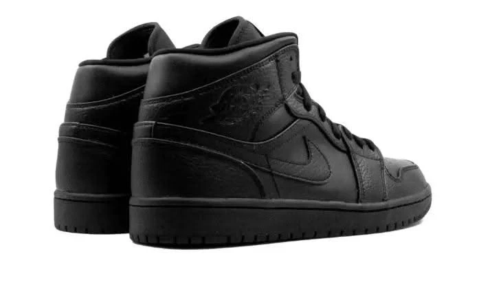 Air Jordan 1 Mid Triple Black 5 Air Jordan 1 Mid Triple Black – Image 3