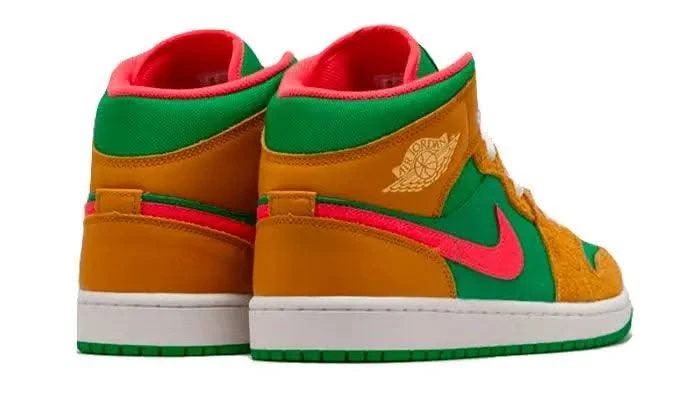Air Jordan 1 Mid Wheat Watermelon 5 Air Jordan 1 Mid Wheat Watermelon – Image 3