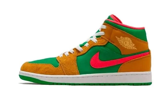 Air Jordan 1 Mid Wheat Watermelon 3 Air Jordan 1 Mid Wheat Watermelon