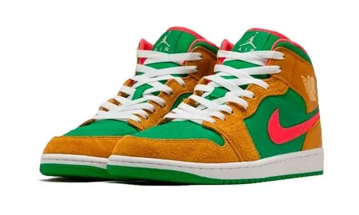 Air Jordan 1 Mid Wheat Watermelon 4 Air Jordan 1 Mid Wheat Watermelon – Image 2