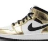 Air Jordan 1 Mid White Metallic Gold -MNR BOUTIQUE air jordan 1 mid white metallic gold 200695