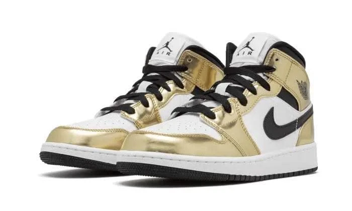 Air Jordan 1 Mid White Metallic Gold 4 Air Jordan 1 Mid White Metallic Gold – Image 2