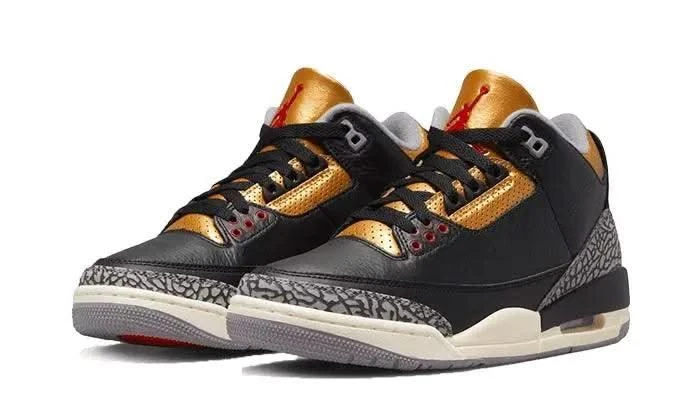 Air Jordan 3 Retro Black Cement Gold 4 Air Jordan 3 Retro Black Cement Gold – Image 2