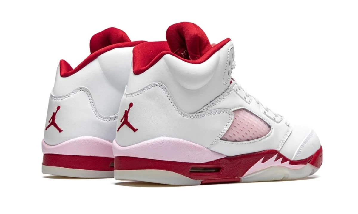 Air Jordan 5 Retro White Pink Red 5 Air Jordan 5 Retro White Pink Red – Image 3