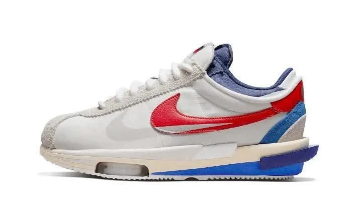 Nike Cortez 4.0 Sacai White University Red Blue 3 Nike Cortez 4.0 Sacai White University Red Blue