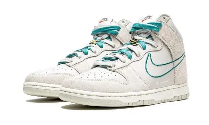 Nike Dunk High First Use Light Bone Green Noise 4 Nike Dunk High First Use Light Bone Green Noise – Image 2