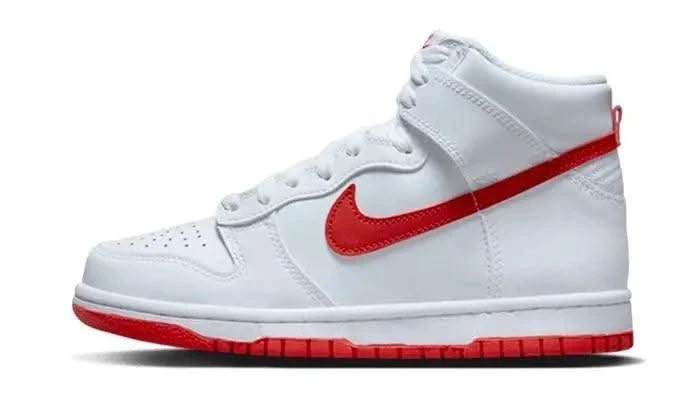 Nike Dunk High White Picante Red 3 Nike Dunk High White Picante Red