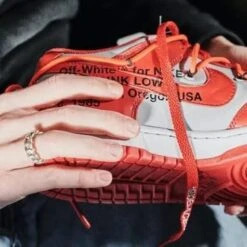 Nike Dunk Low Off-White University Red -MNR BOUTIQUE dunk low off white university red 363039