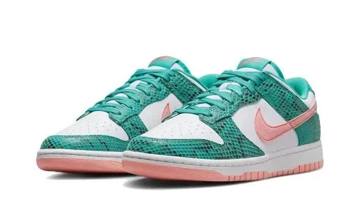 Nike Dunk Low Snakeskin Washed Teal Bleached Coral 4 Nike Dunk Low Snakeskin Washed Teal Bleached Coral – Image 2