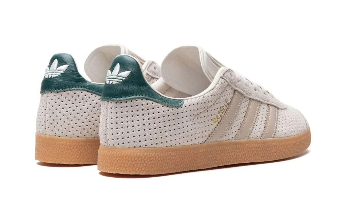 ADIDAS Gazelle Aluminium Wonder Beige Collegiate Green 5 ADIDAS Gazelle Aluminium Wonder Beige Collegiate Green – Image 3