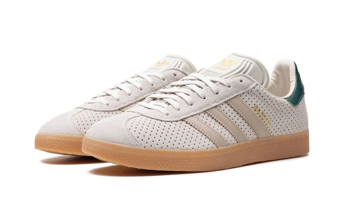 ADIDAS Gazelle Aluminium Wonder Beige Collegiate Green 4 ADIDAS Gazelle Aluminium Wonder Beige Collegiate Green – Image 2