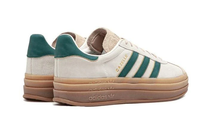 ADIDAS Gazelle Bold Magic Beige Collegiate Green 5 ADIDAS Gazelle Bold Magic Beige Collegiate Green – Image 3