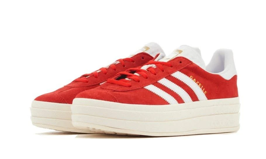 ADIDAS Gazelle Bold Red Cloud White 5 ADIDAS Gazelle Bold Red Cloud White – Image 3