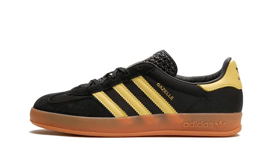 ADIDAS Gazelle Indoor Core Black Almost Yellow 3 ADIDAS Gazelle Indoor Core Black Almost Yellow