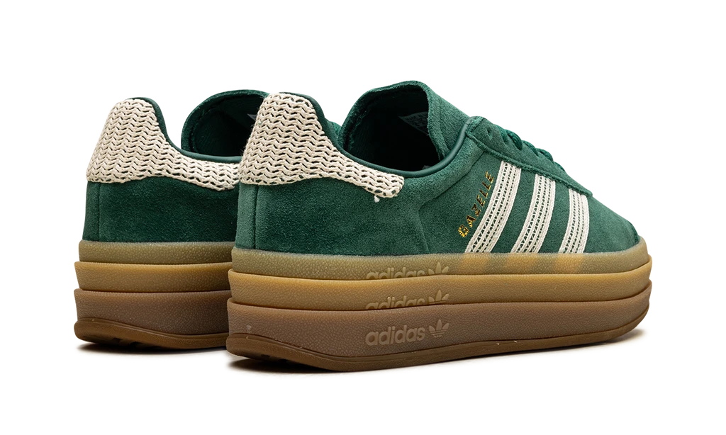 ADIDAS Gazelle Bold Collegiate Green White Gold 5 ADIDAS Gazelle Bold Collegiate Green White Gold – Image 3