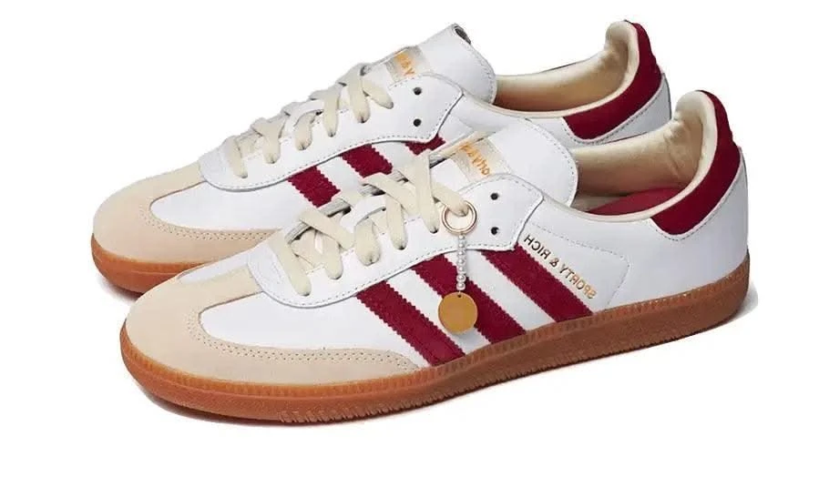 ADIDAS Samba OG Sporty & Rich White Core Burgundy 4 ADIDAS Samba OG Sporty & Rich White Core Burgundy – Image 2