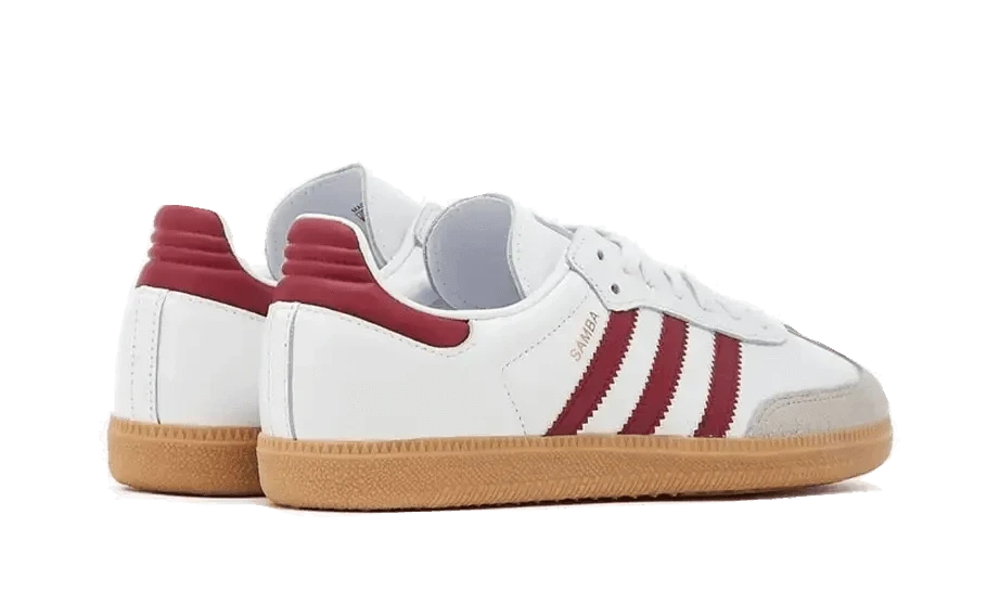ADIDAS Samba OG White Burgundy Gum 5 ADIDAS Samba OG White Burgundy Gum – Image 3