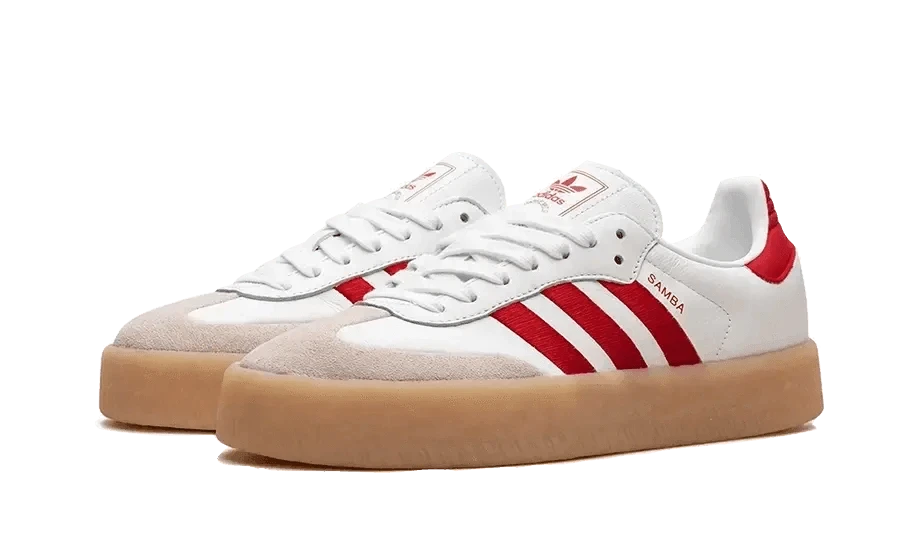 ADIDAS Sambae White Better Scarlet Gum 4 ADIDAS Sambae White Better Scarlet Gum – Image 2