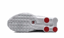 Nike Shox R4 White Metallic Silver -MNR BOUTIQUE shox r4 white metallic silver 595596