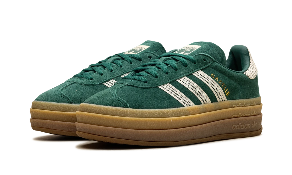 ADIDAS Gazelle Bold Collegiate Green White Gold 4 ADIDAS Gazelle Bold Collegiate Green White Gold – Image 2